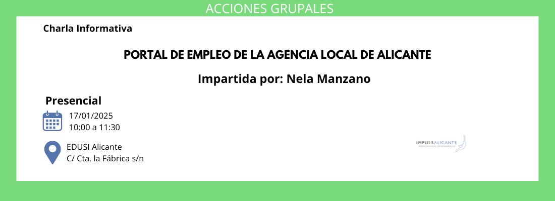 PORTAL DE EMPLEO DE LA AGENCIA LOCAL DE ALICANTE